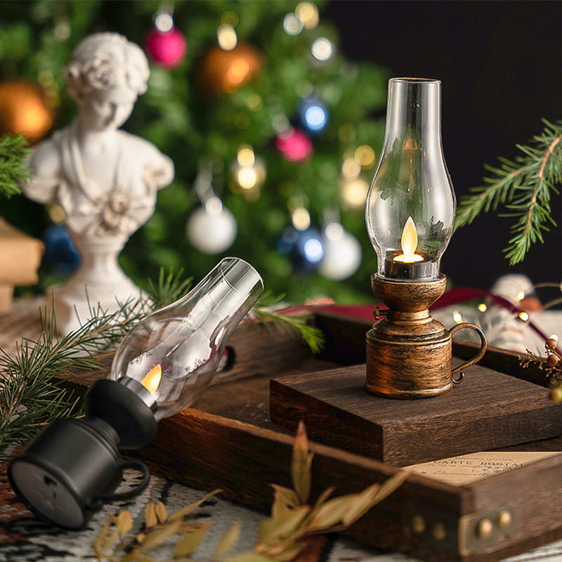Vintage LED Bordlampe – Skab Hygge og Nostalgisk Stemning