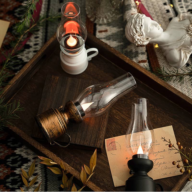 Vintage LED Bordlampe – Skab Hygge og Nostalgisk Stemning