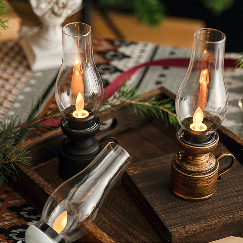 Vintage LED Bordlampe – Skab Hygge og Nostalgisk Stemning