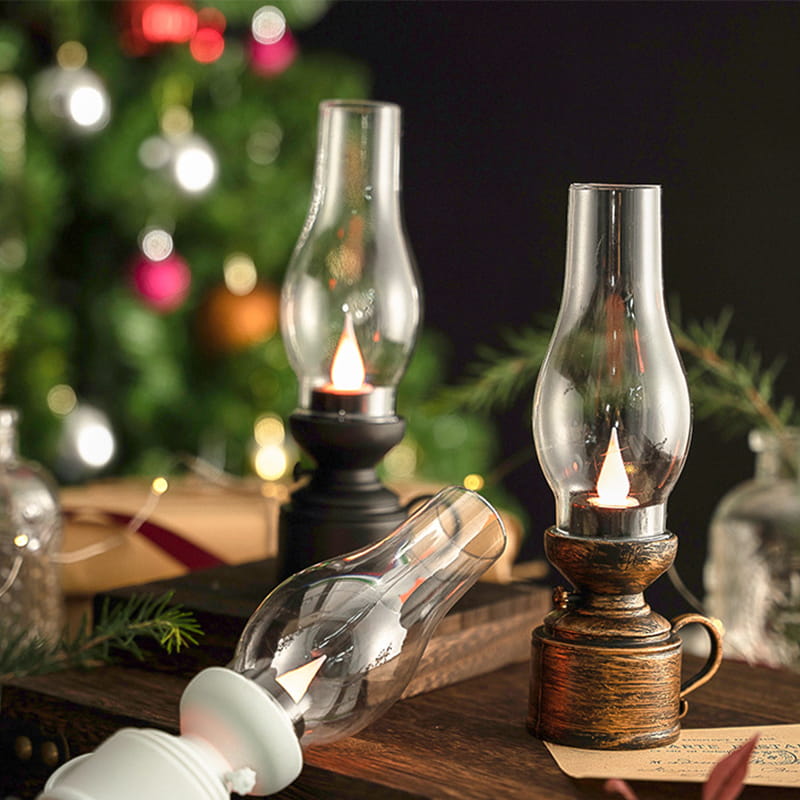 Vintage LED Bordlampe – Skab Hygge og Nostalgisk Stemning