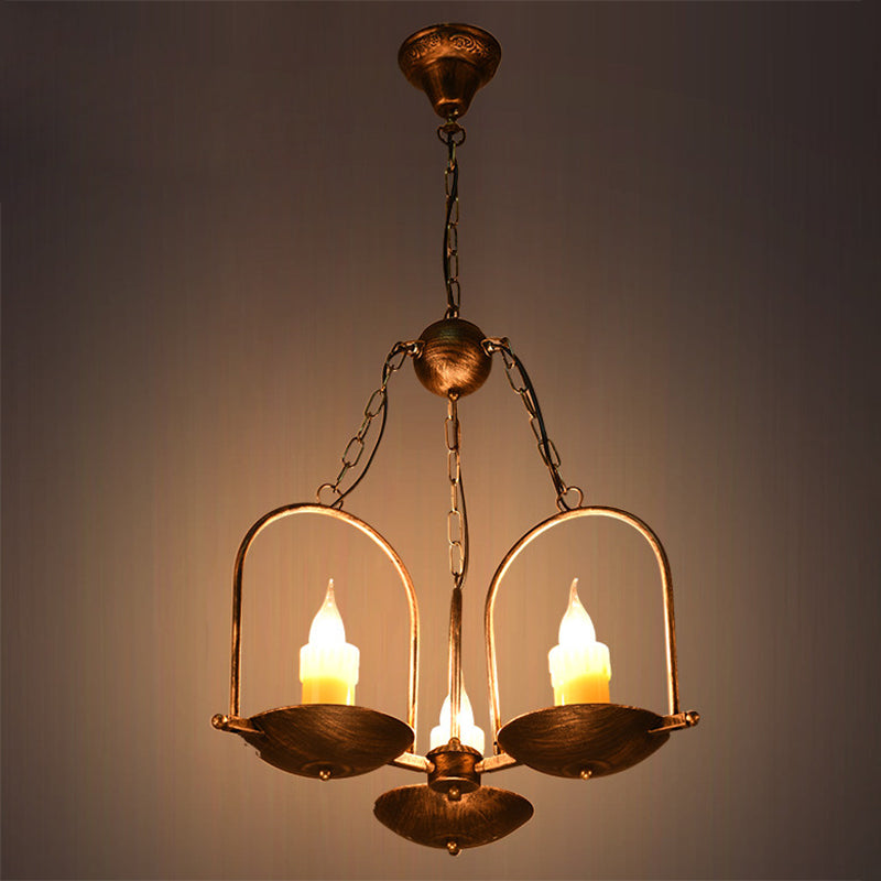 Vintage Loftlampe i Metal med Varm Atmosfære