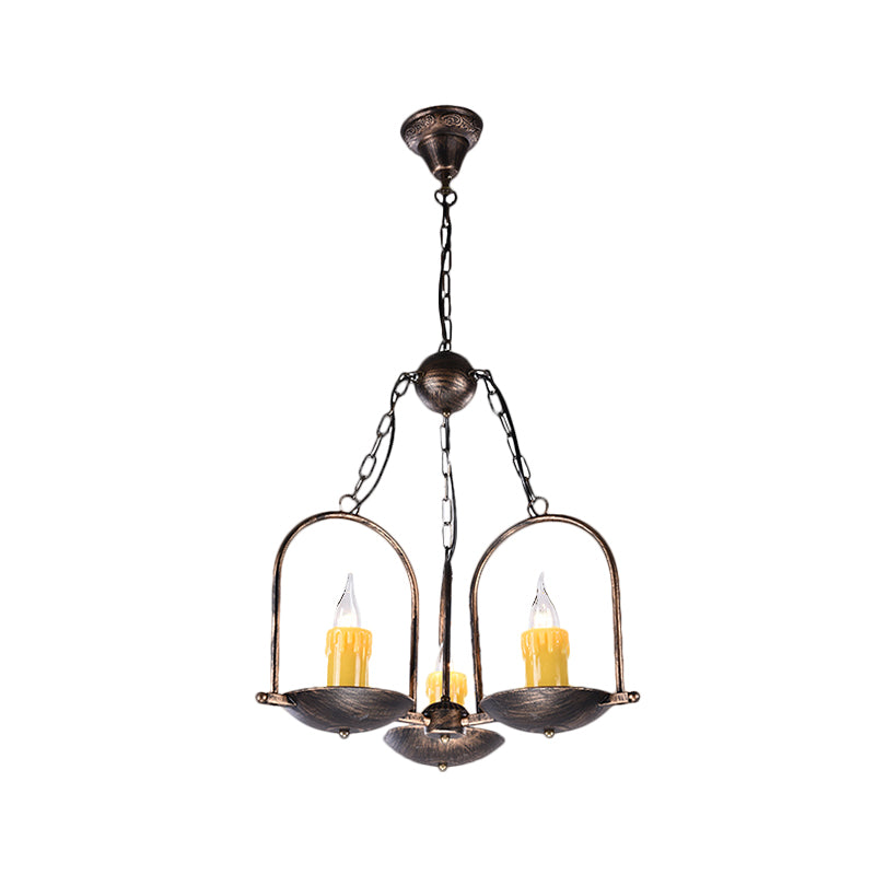 Vintage Loftlampe i Metal med Varm Atmosfære