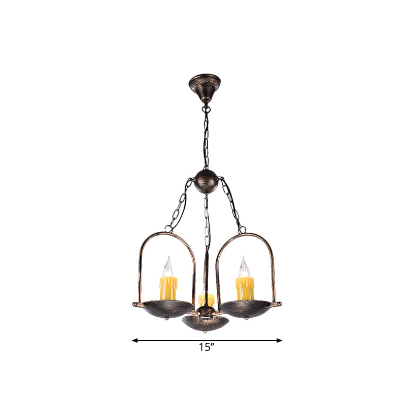 Vintage Loftlampe i Metal med Varm Atmosfære