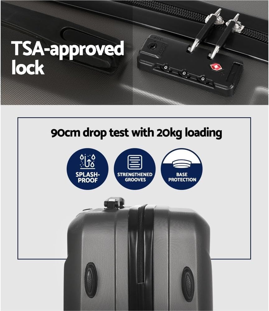 Pladsbesparende Trolley Sæt med 2 Kufferter og TSA Lås