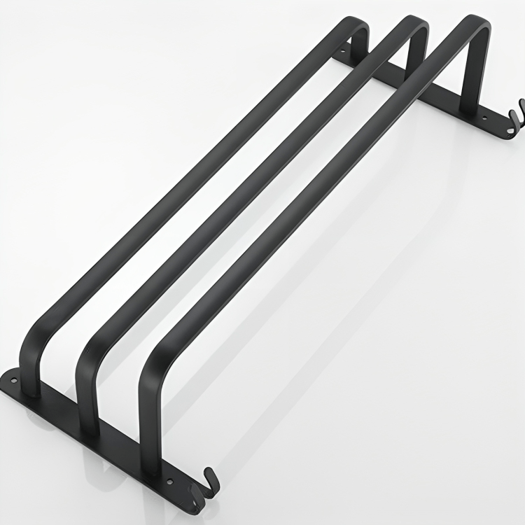 Väggmonterad handdukshållare i aluminium - Platsbesparande design