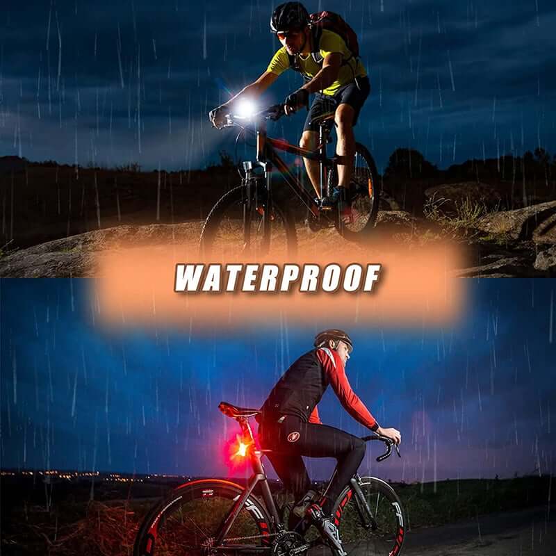 Genopladeligt cykellyssæt | 2 stk. COB-lygter med 400 lumen og USB-opladning