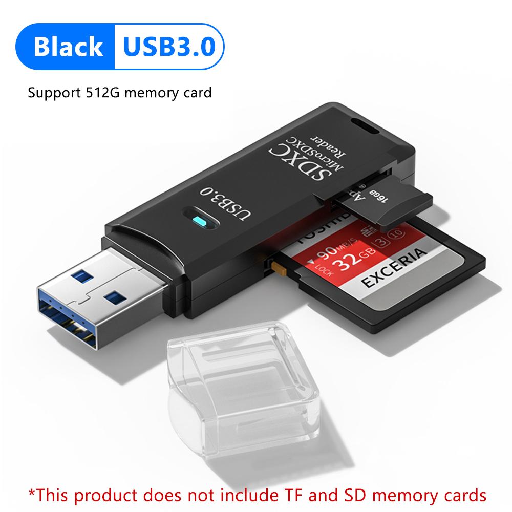 Snabb USB 3.0-kortläsare för Micro SD- och TF-kort