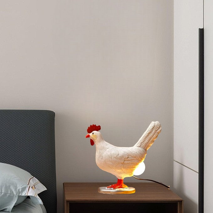 Sjov Kylling Bordlampe med Blødt LED Lys til Hjemmet