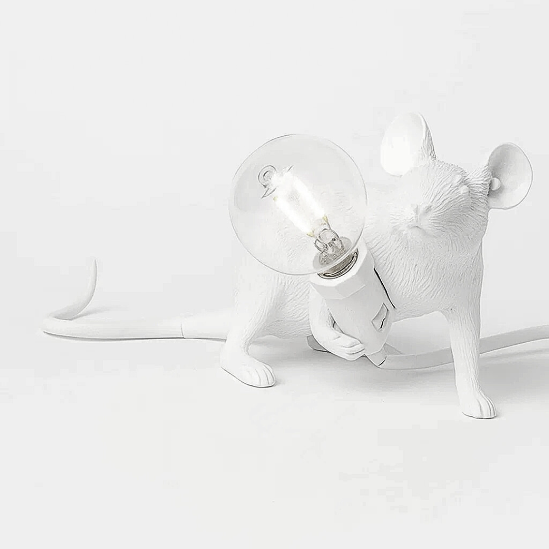 Charmerende LED Mus Bordlampe med Blødt, Varmt Lys