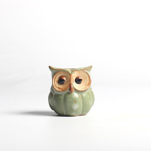 Keramisk Blomsterkrukke Sæt med 5 Ugle Design