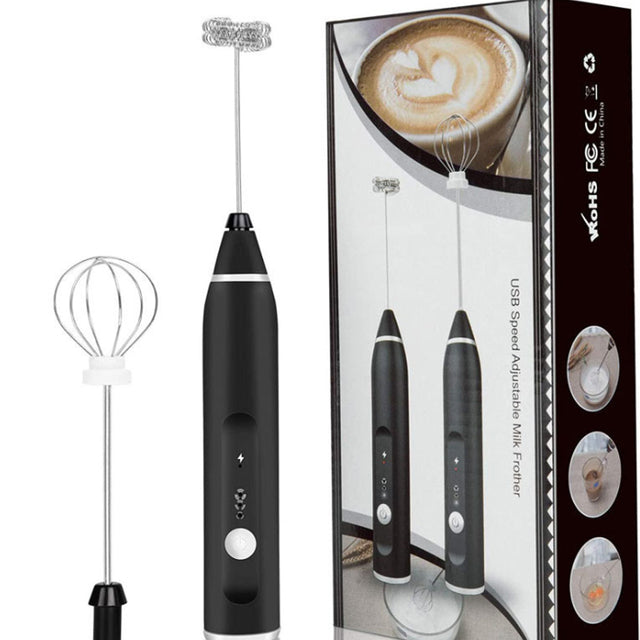 Trådlös Elektrisk Mjölkskummare Handmixer med USB