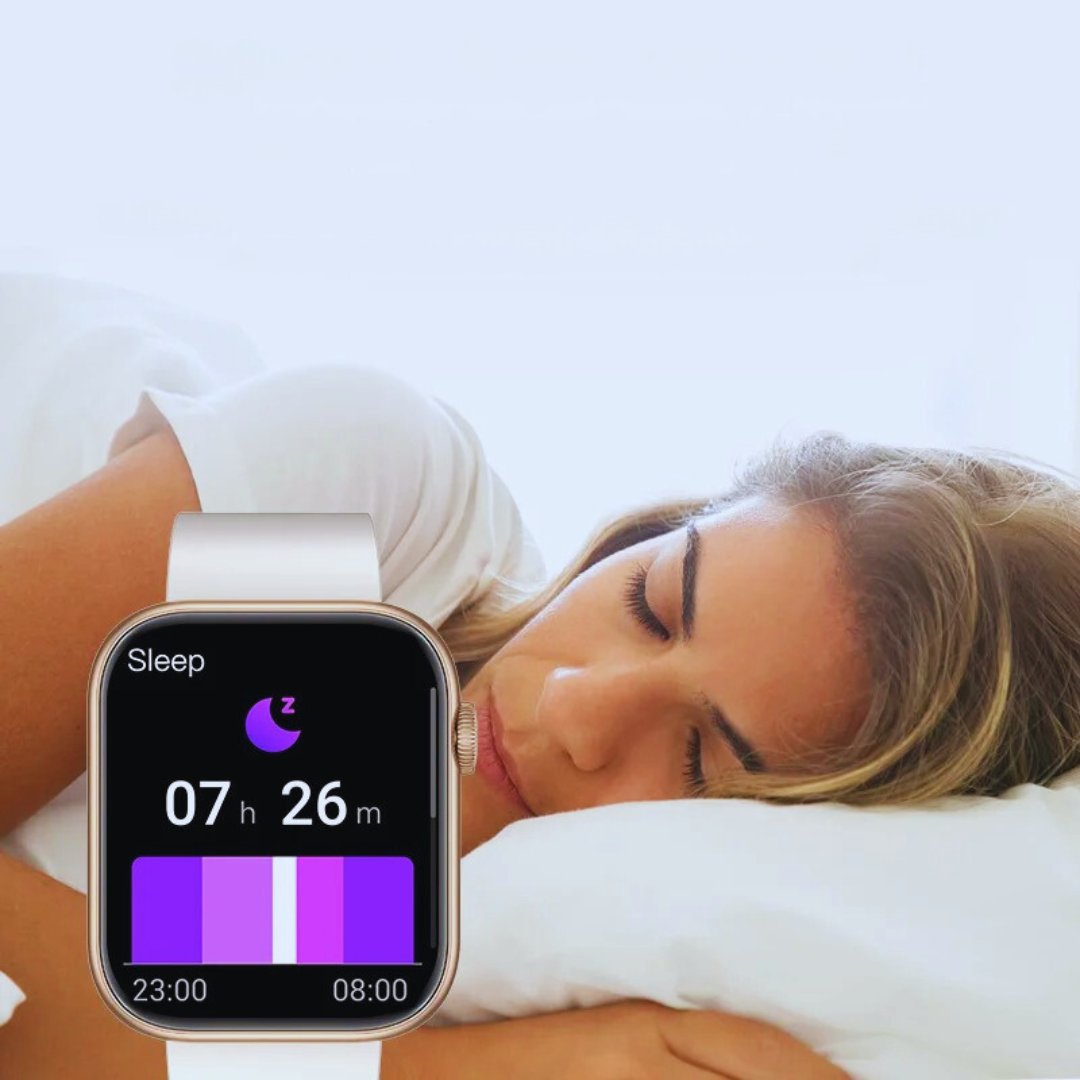 Smartwatch med Trådløs Opladning og Sundhedsovervågning