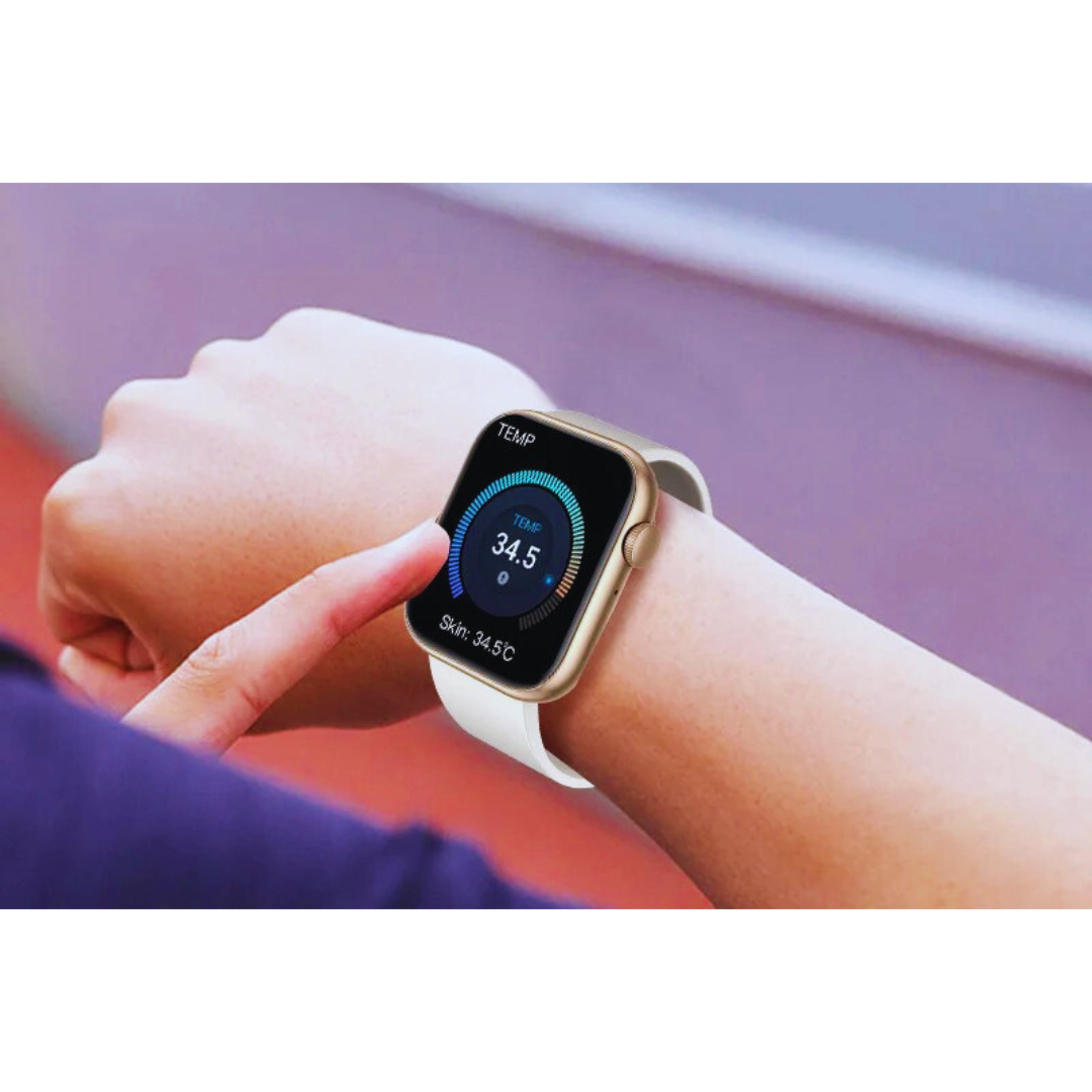 Smartwatch med Trådløs Opladning og Sundhedsovervågning