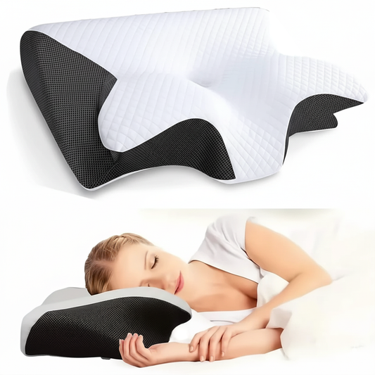 DreamAlign Ergonomisk Kudde – Lyxig Memoryskumkudde för Nacksmärta och Alla Sovställningar