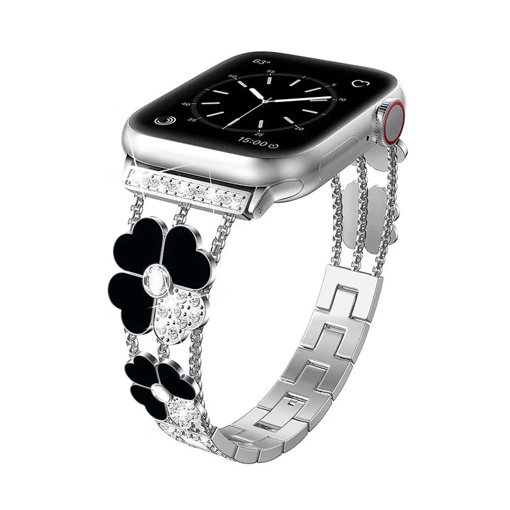 Elegant Apple Watch-rem med firkløverdesign til enhver lejlighed