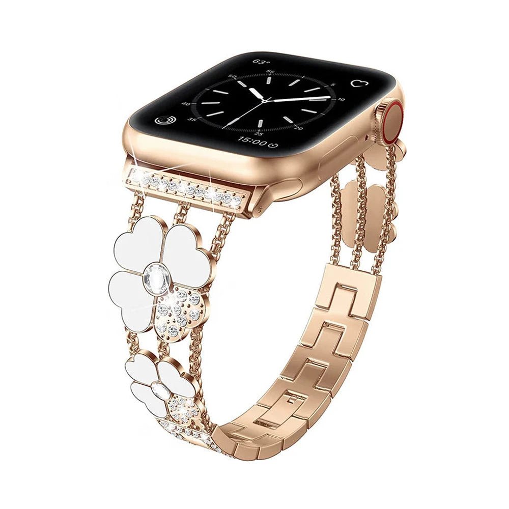 Elegant Apple Watch-rem med firkløverdesign til enhver lejlighed