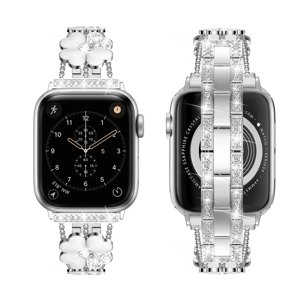 Elegant Apple Watch-rem med firkløverdesign til enhver lejlighed