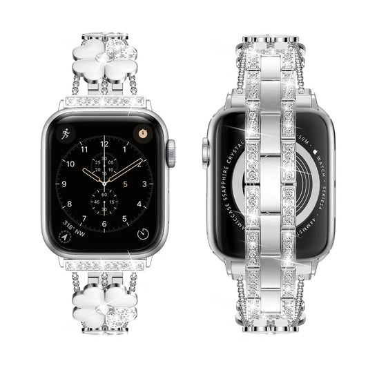 Elegant Apple Watch-rem med firkløverdesign til enhver lejlighed