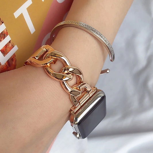 Moderne rustfrit stål armbånd til Apple Watch til kvinder