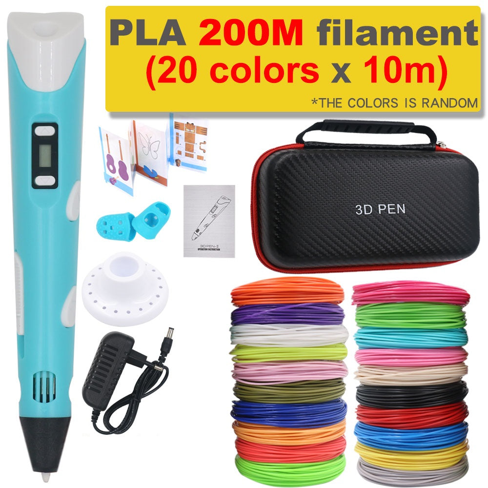 3D-penna för gör-det-själv med 200 m PLA-filament – Present till barn