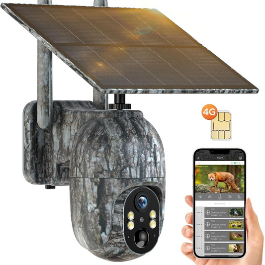 Trådløst Udendørs Kamera med Solceller og 4G HD