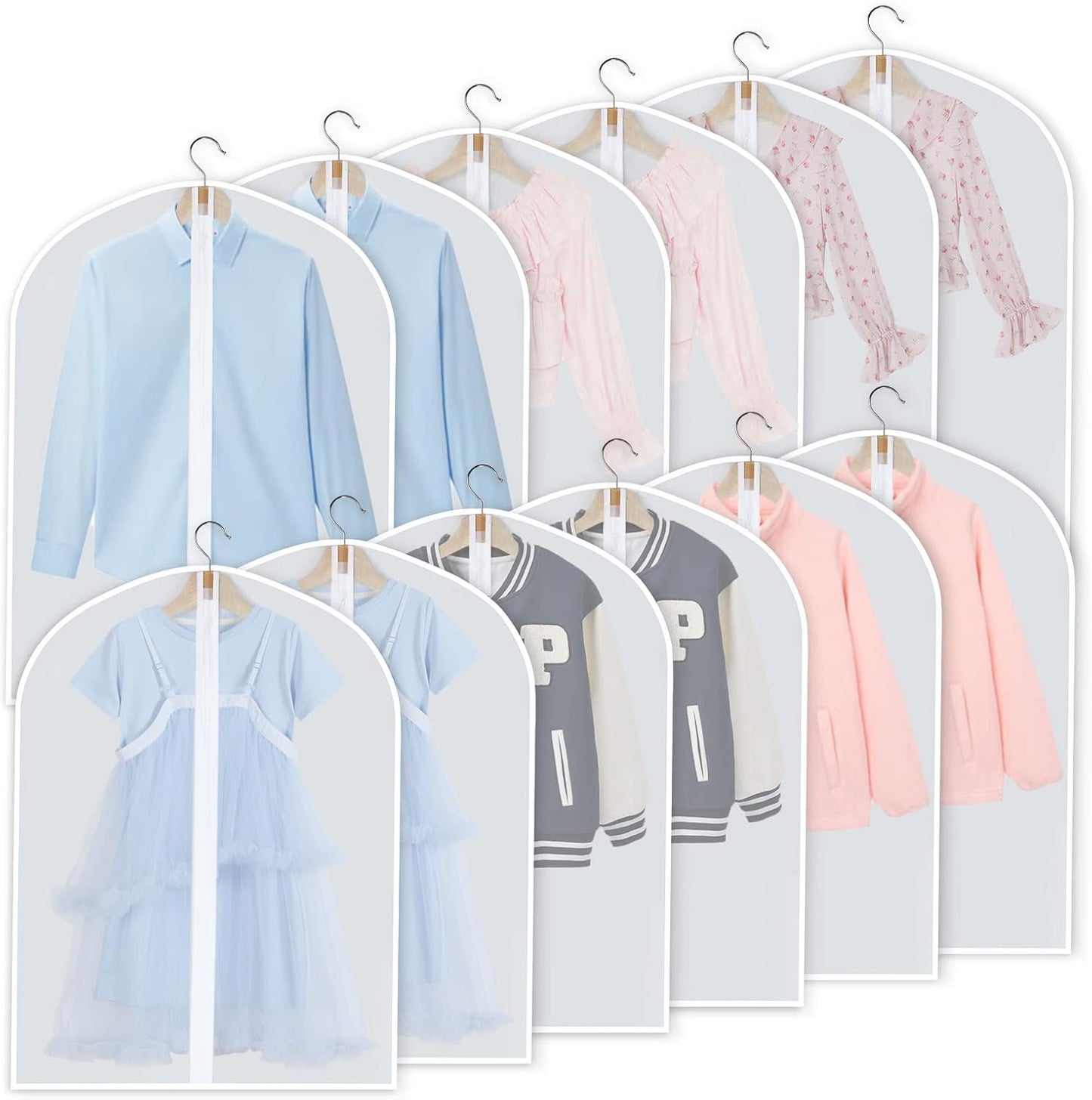 Smarta klädskyddspåsar – 12-pack i 3 storlekar (Köp 1, Få 1 GRATIS)