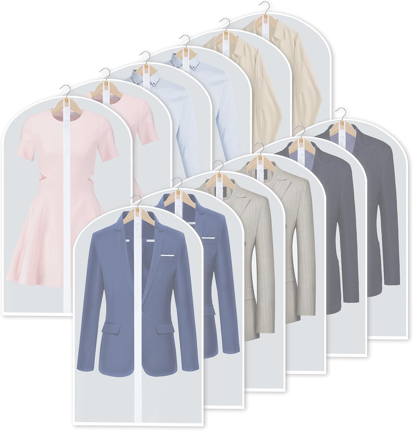 Smarta klädskyddspåsar – 12-pack i 3 storlekar (Köp 1, Få 1 GRATIS)