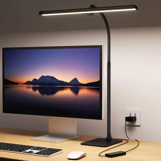 Stilren LED-bordslampa med flexibel hals och justerbar ljusstyrka