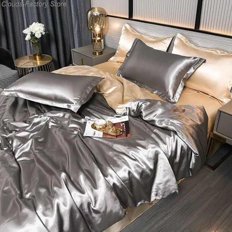 Lyxigt Satin Påslakanset - Stil och Komfort