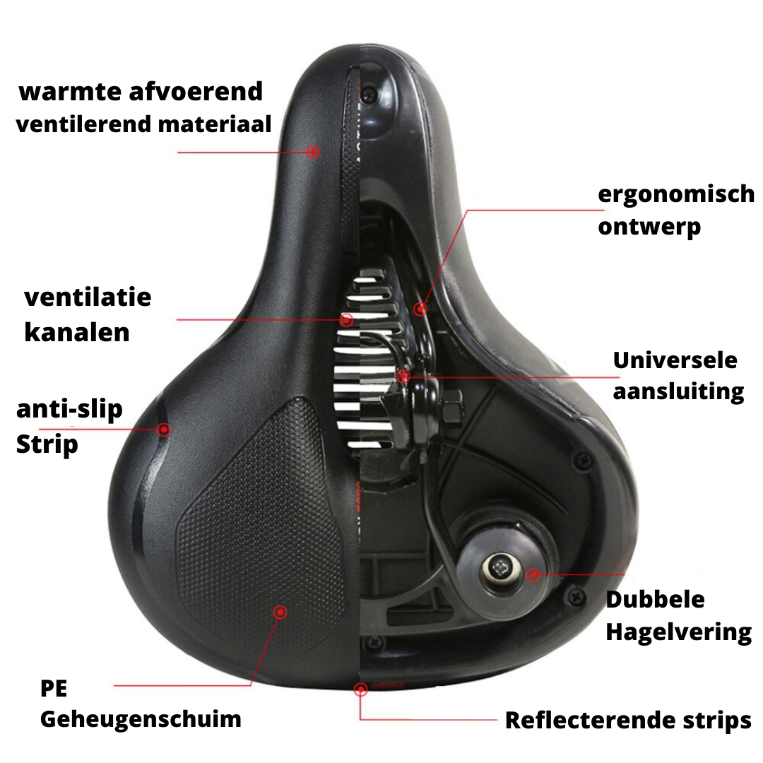 Bekväm Ergonomisk Cykelsadel - Universal Storlek