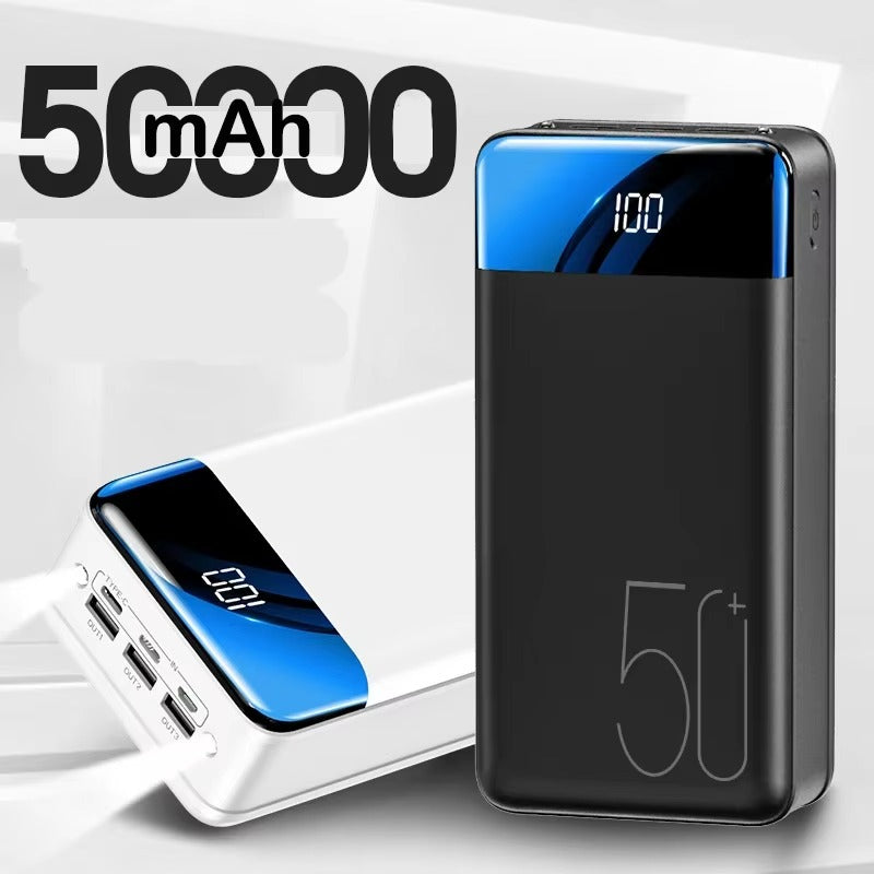 Kraftfull 50 000 mAh powerbank – snabbladdning för alla enheter