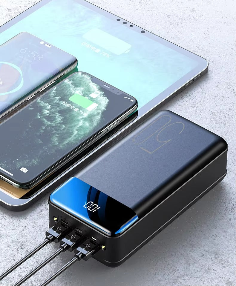 Kraftfull 50 000 mAh powerbank – snabbladdning för alla enheter